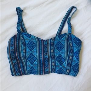 Tribal Print Crop Top