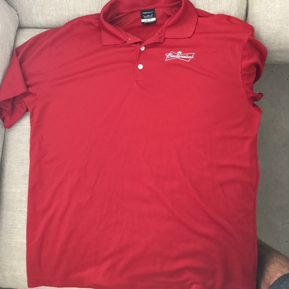 Mens Budweiser Nike Dri Fit Golf Polo 