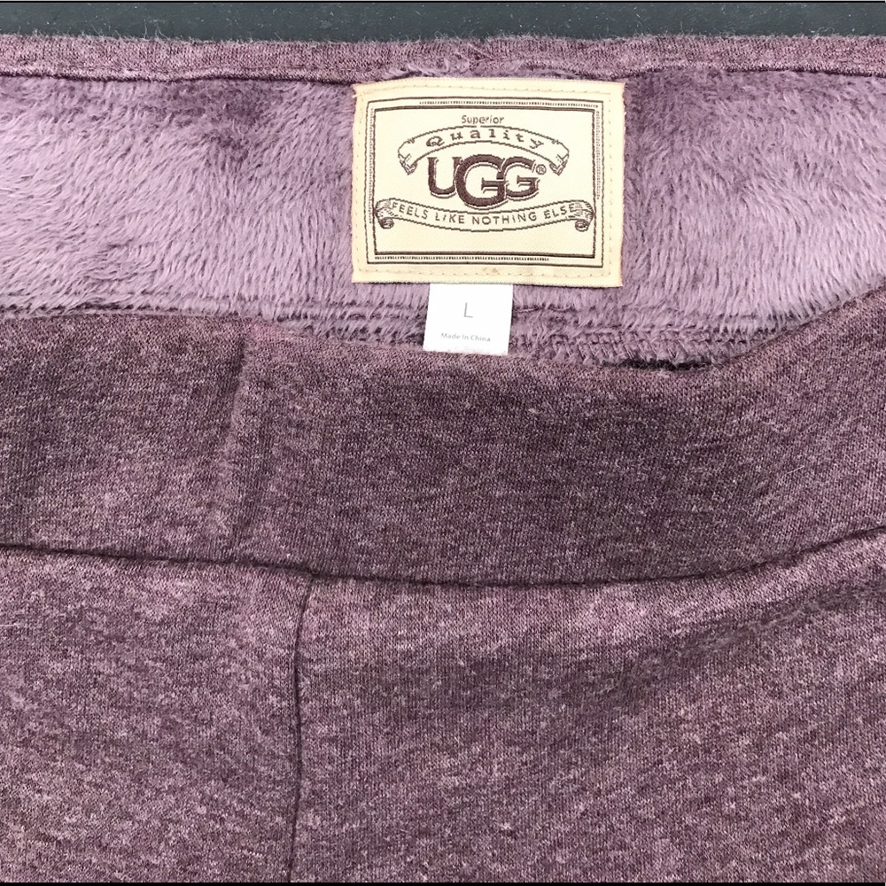 UGG AUSTRALIA Heather-Purple FurLined Sweatpants