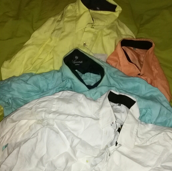 VISCONTI 100 % LINEN LONG SLEEVE SHIRTS - Picture 1 of 1