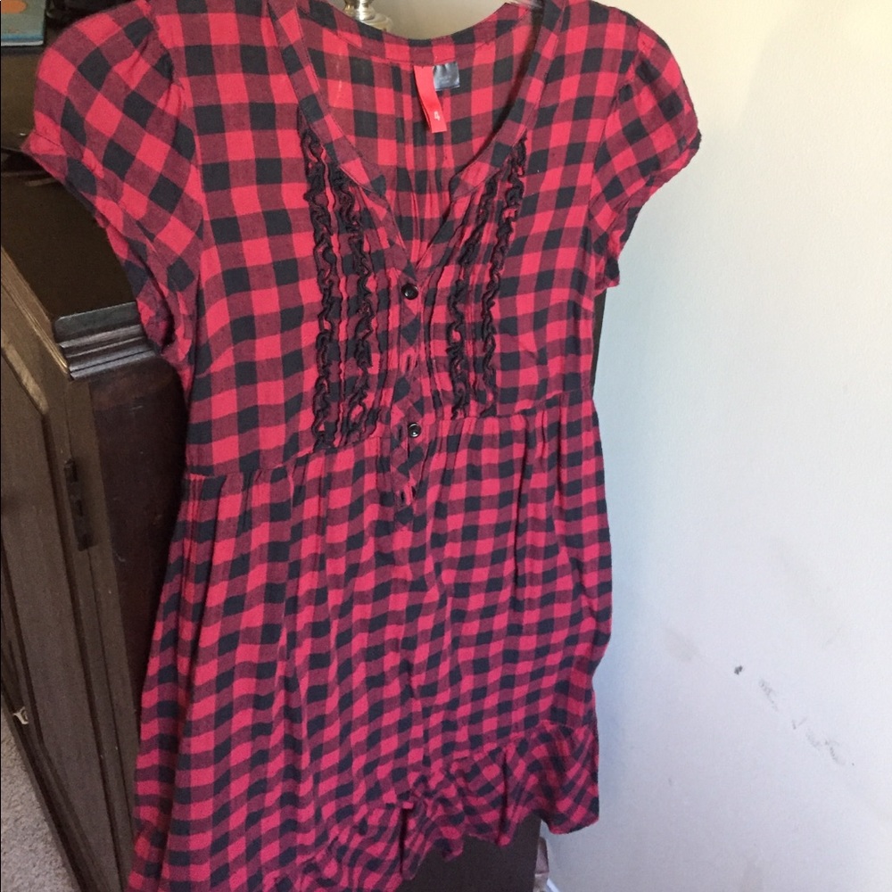 Black and Red Checkered Dress