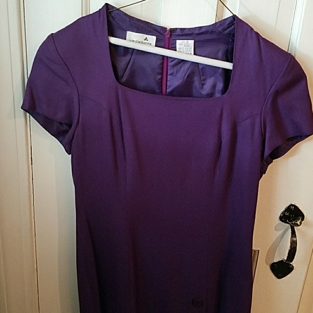 Liz Claiborne purple short sleeve dress