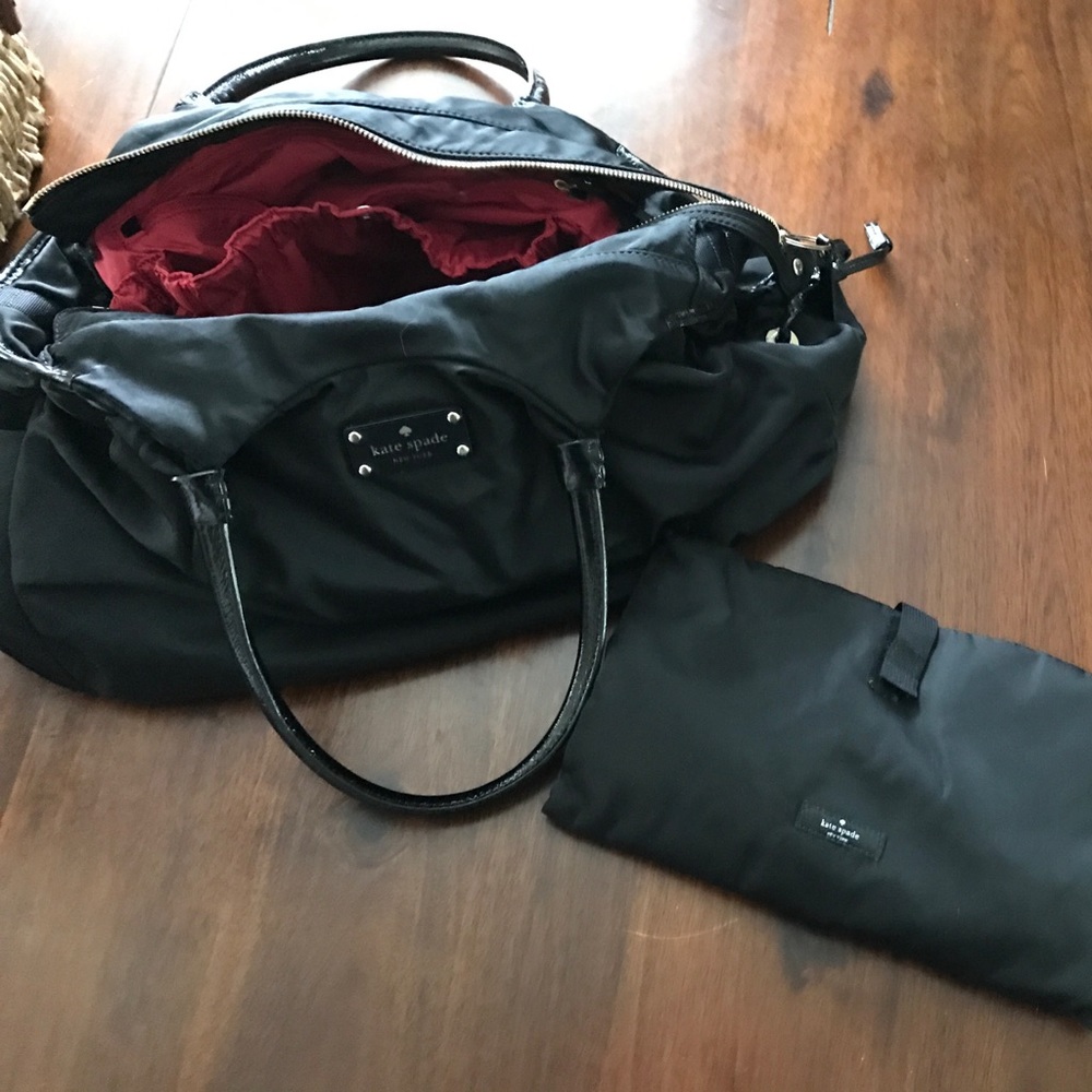 Black Kate spade diaper bag