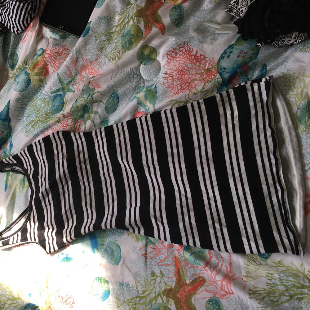 Body con striped back cut out CharlotteRusse dress