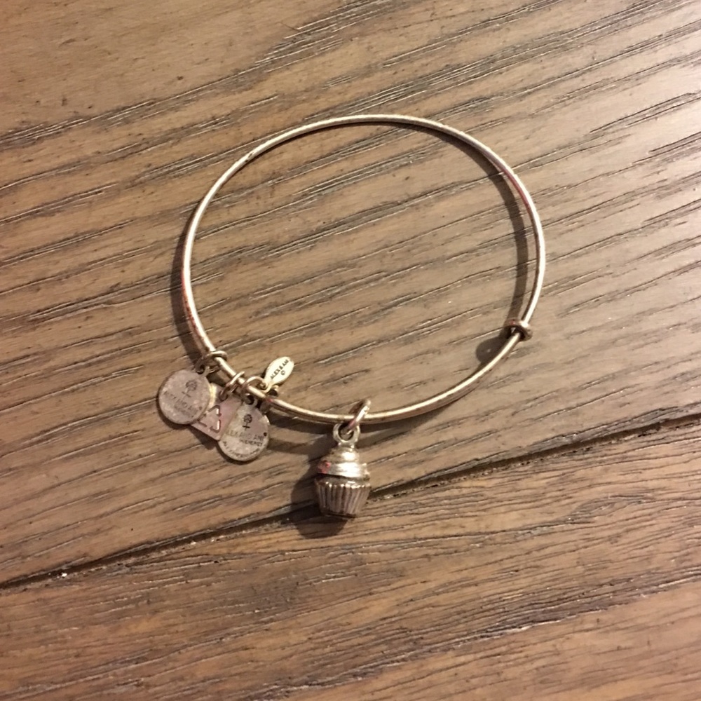 Alex and Ani Cupcake Bracelet Silver