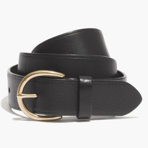 NWOT Madewell Perfect Leather Belt in true black