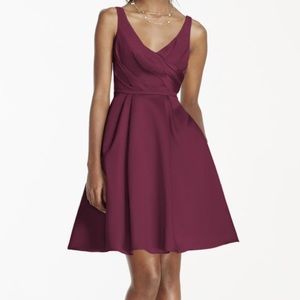 Davids Bridal bridesmaid dress wine color