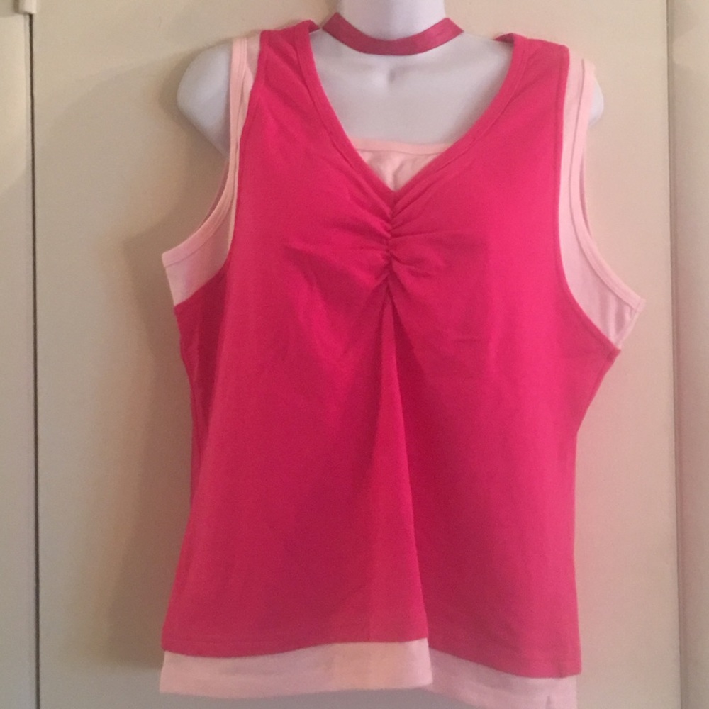 🎉REDUCED 🎉New Pink Double Layered Look Tank🛍