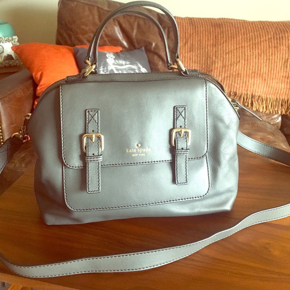 Like New! Kate Spade Purse Grey Leather