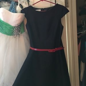 Jones studio fit and flare midi dress with belt