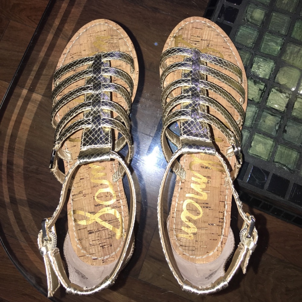 Sam Edelman gold strappy sandal