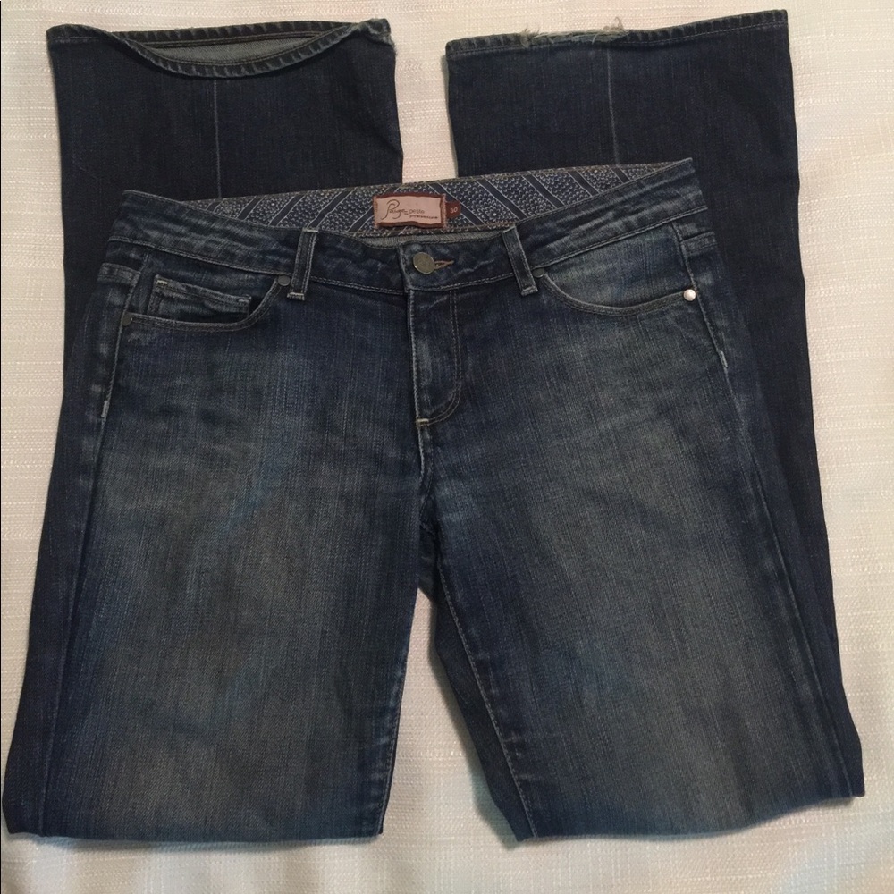 Paige Jeans Laurel Canyon Sz 30 Petite Distressed - Picture 2 of 5