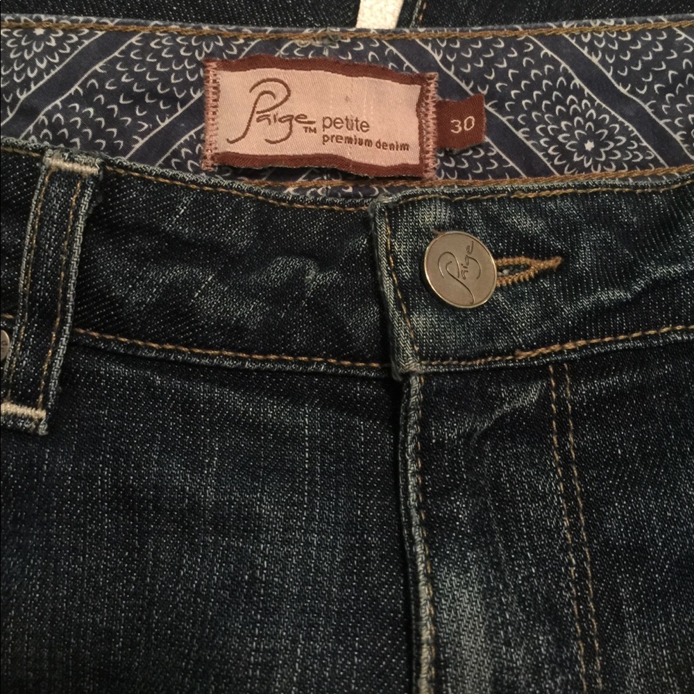 Paige Jeans Laurel Canyon Sz 30 Petite Distressed - Picture 4 of 5