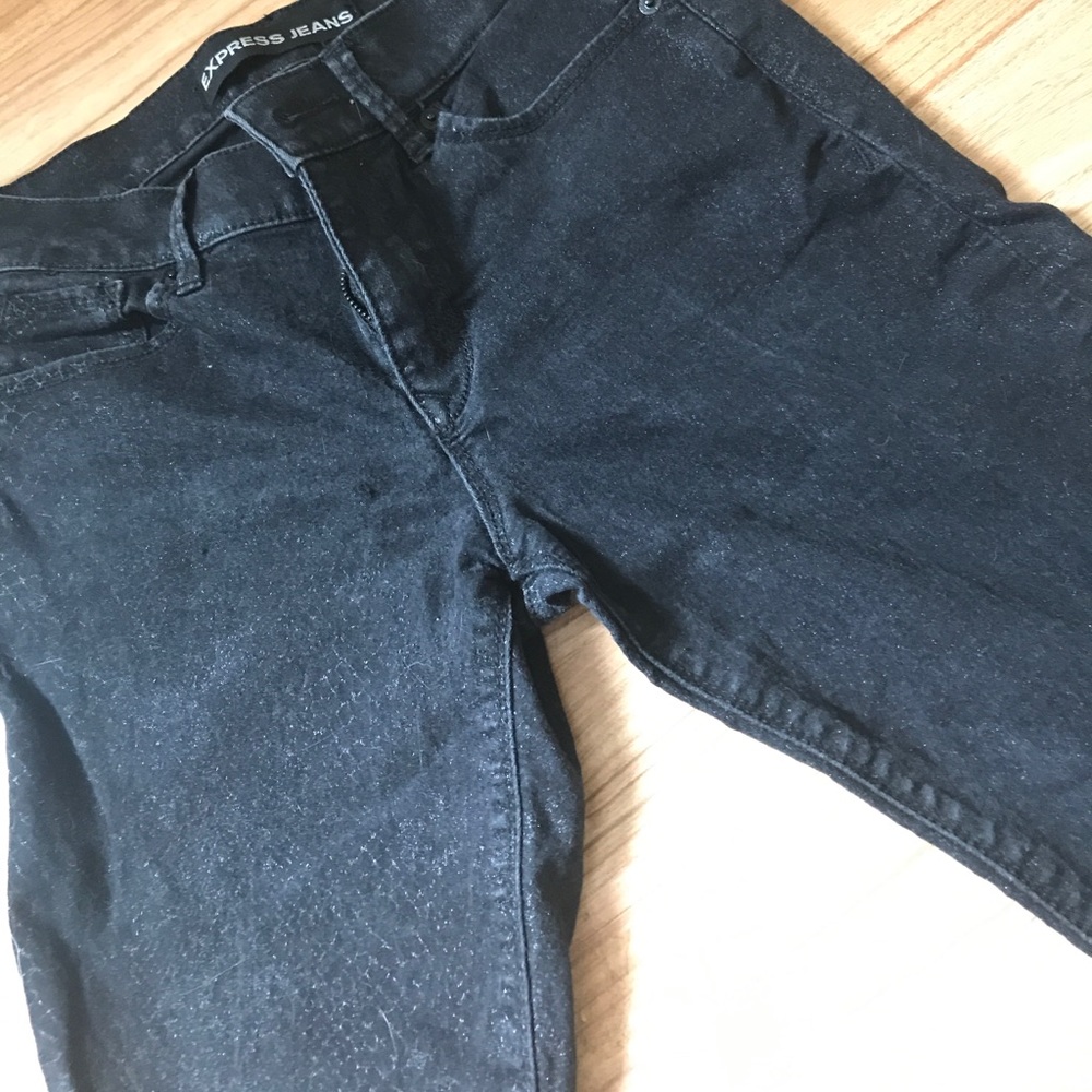 Mid rise Black Print Jegging