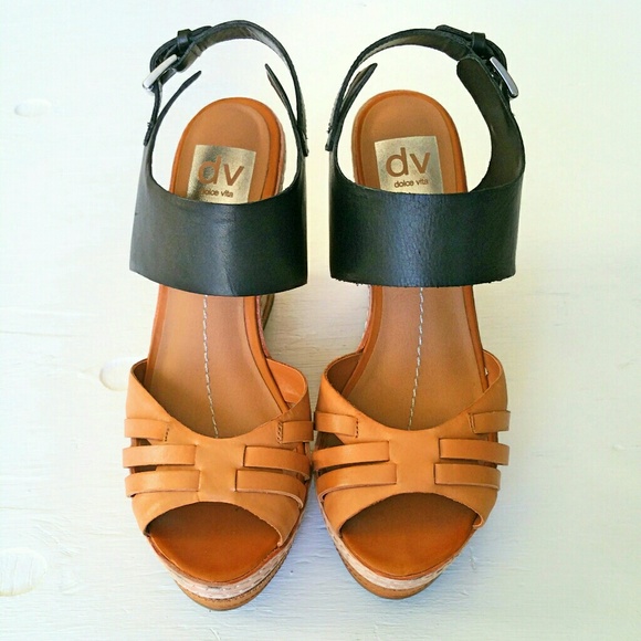 Dolce vita color block cork wedges - Picture 2 of 5