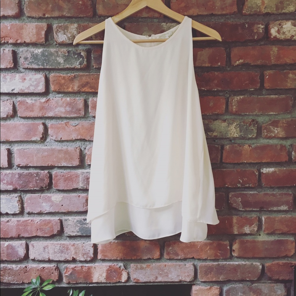 Cream blouse.