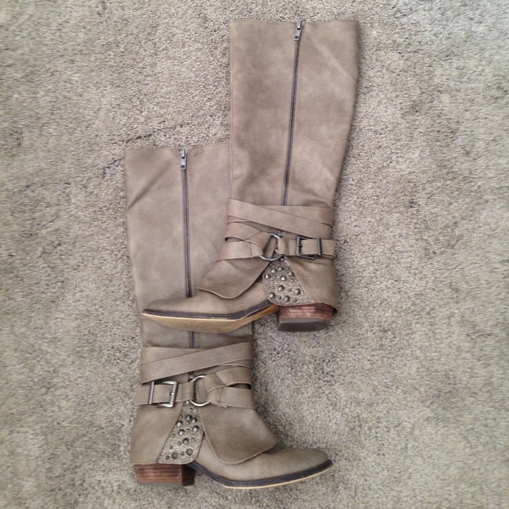 Not Rated Jeweled knee high boots