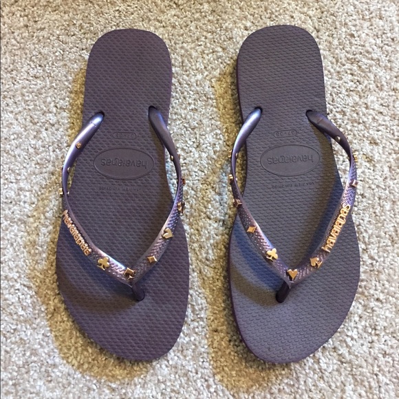 plum flip flops