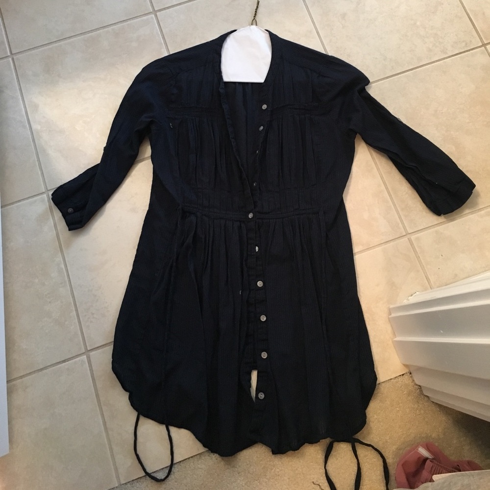 Calvin Klein Navy button top