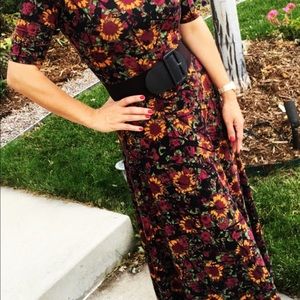 Lularoe Sunflower Ana maxi dress - size small