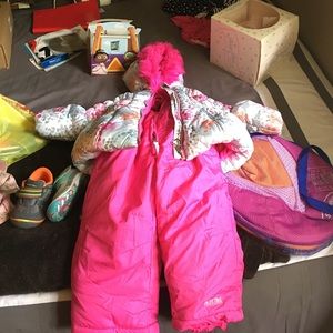 12M size snow suit and jacket worn once