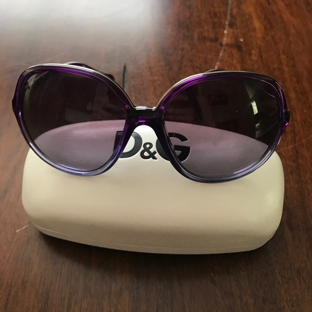 Purple oversized sunglasses