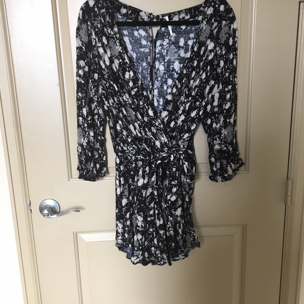 Free People Faux Wrap Romper NWOT