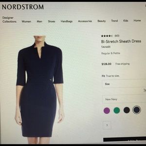 Tahari Bi-Stretch Sheath Dress Navy Nordstrom