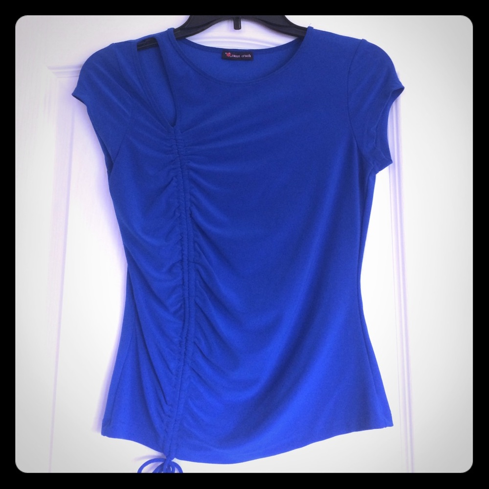 Blue Form Fitting Top