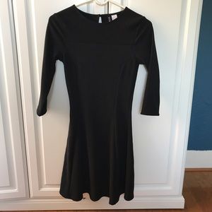 H&M black fit and flare dress