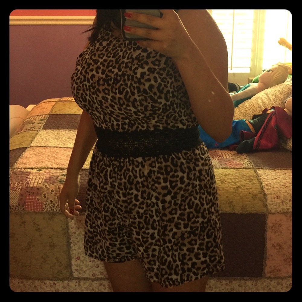 Cheetah print Romper