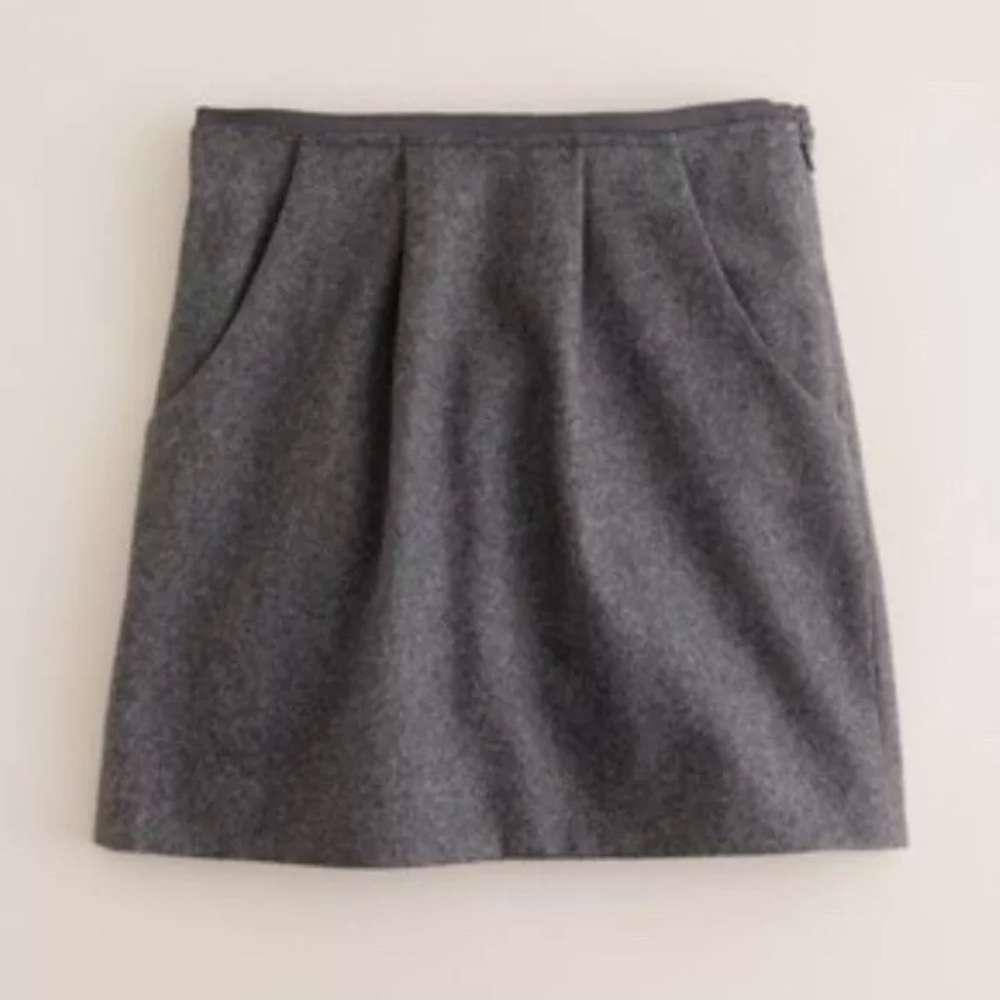J. Crew Felted Wool Mini Skirt Sz 00