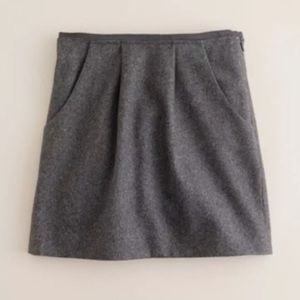 J. Crew Felted Wool Mini Skirt Sz 00