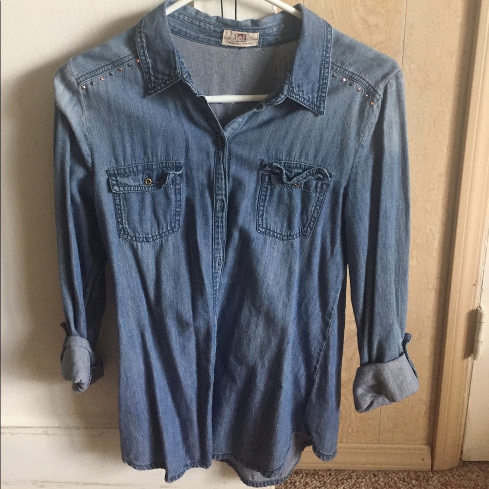 LEI from Walmart denim blouse