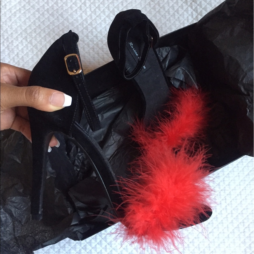 Marabou Feather Heels