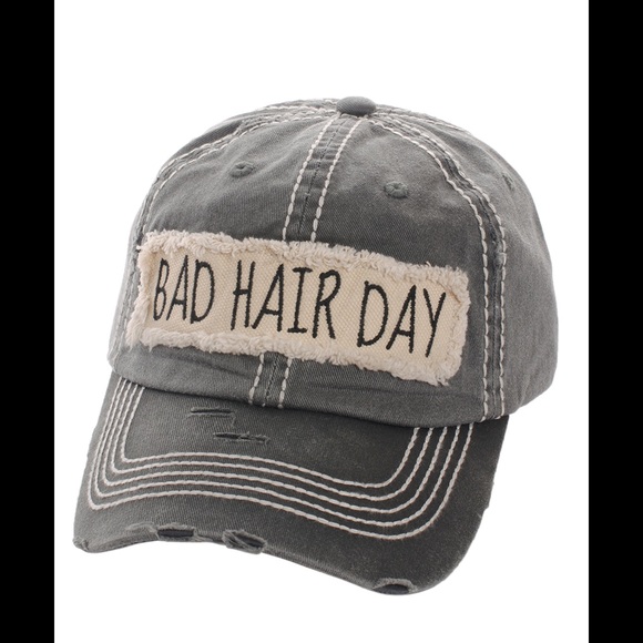 Distressed Bad Hair Day Baseball Hat Country Cap - Picture 3 of 3