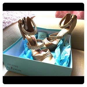 Guess by Marciano Gold Studded Heels