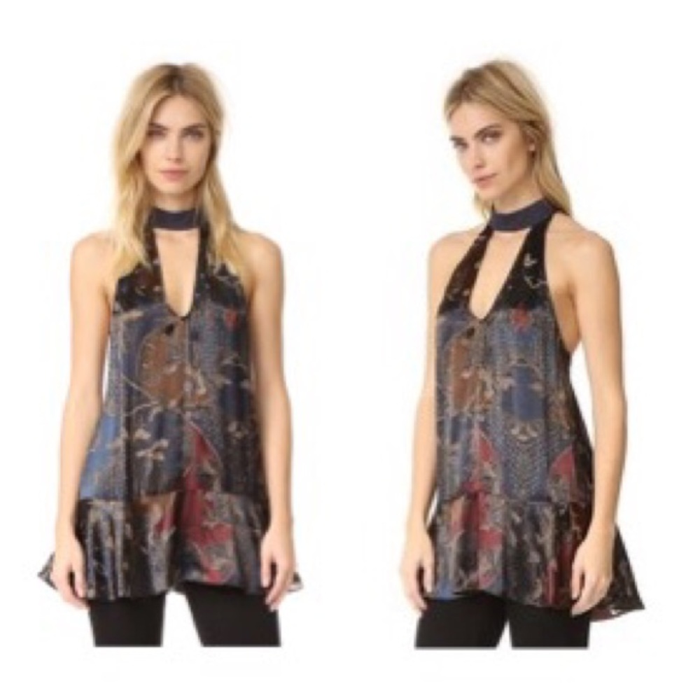 SOLD NWT Free People L Navy Lady Love Tank Tunic - Picture 2 of 3