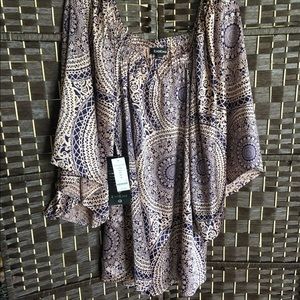 BeBe Medallion Print large sleeved dress