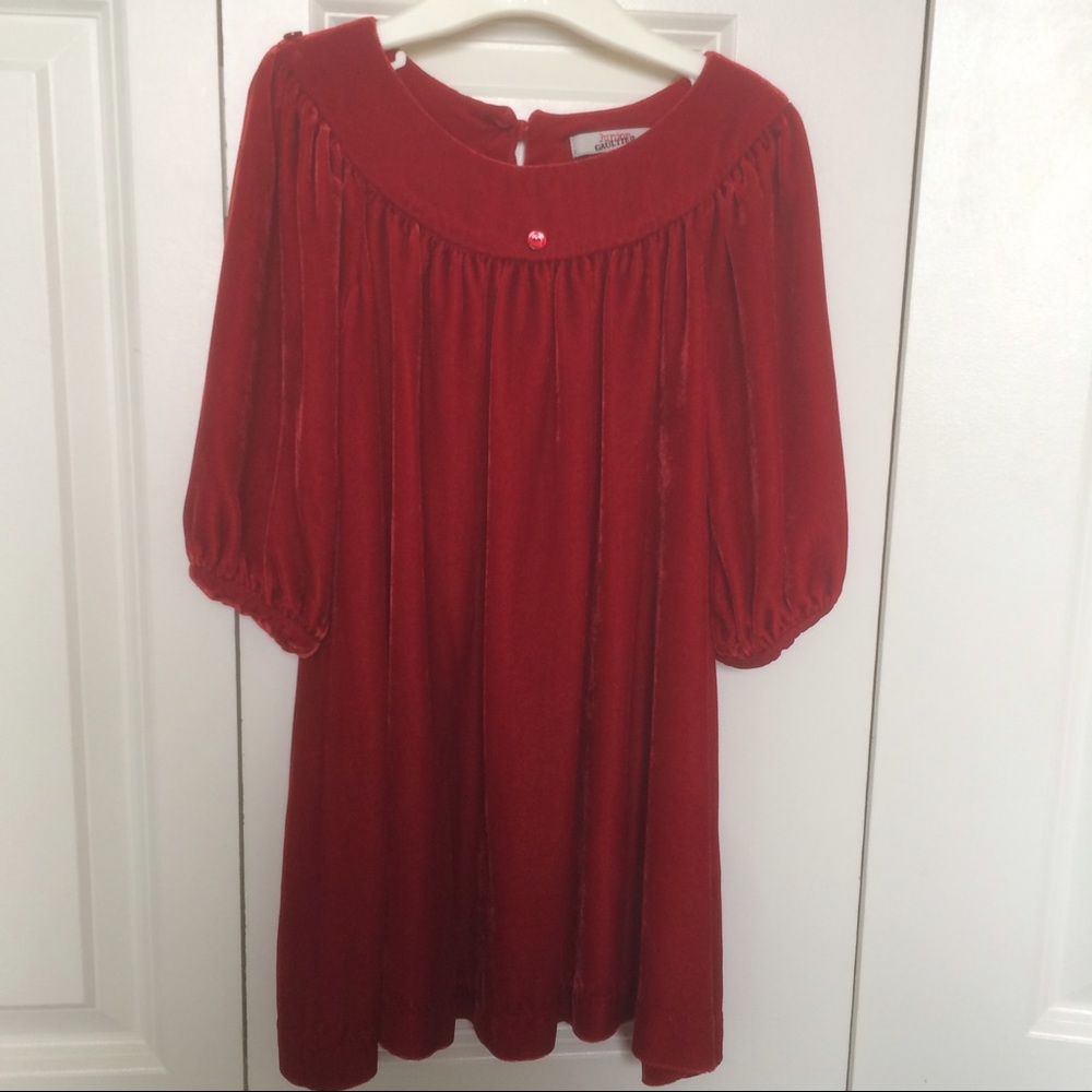 Junior Gaultier Red Silk Girls Dress Size 4
