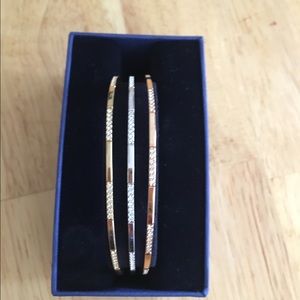 Swarovski 3 Piece Bangle Bracelet Set
