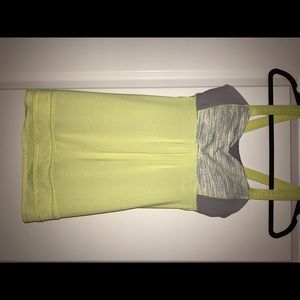 Lululemon silverscent yellow tank size 8