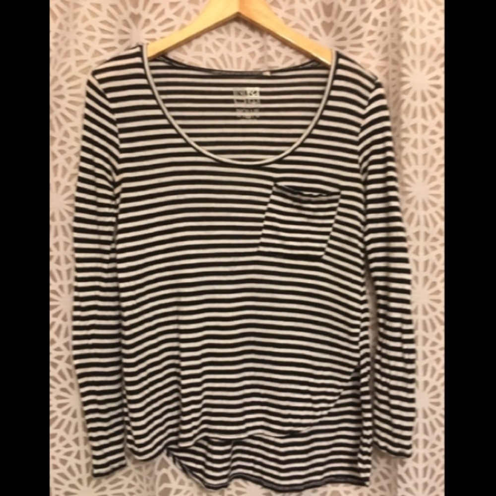 Nollie Striped Long Sleeve Pocket T shirt