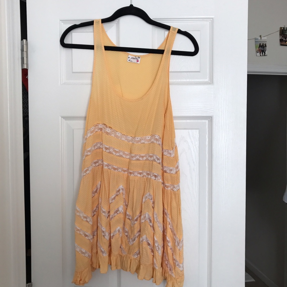 Free People Lace Voile Slip