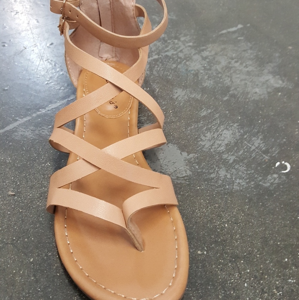 Women Fashion Lace up Sandals Natural
