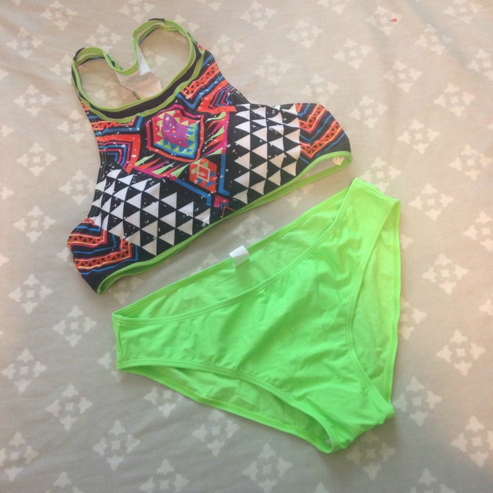 Colorful racerback bikini