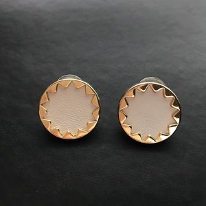 House of Harlow White Sunburst earrings