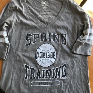 Women's small baseball spring training tee-shirt