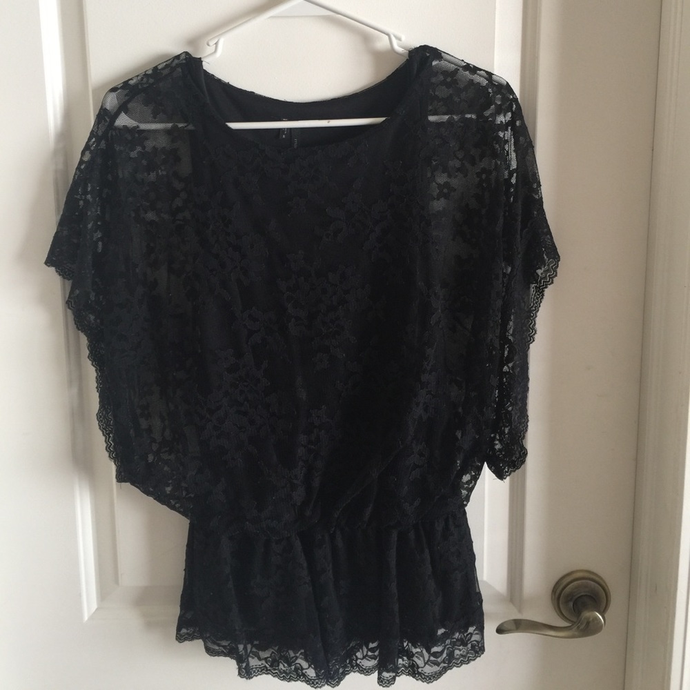 Black lace top