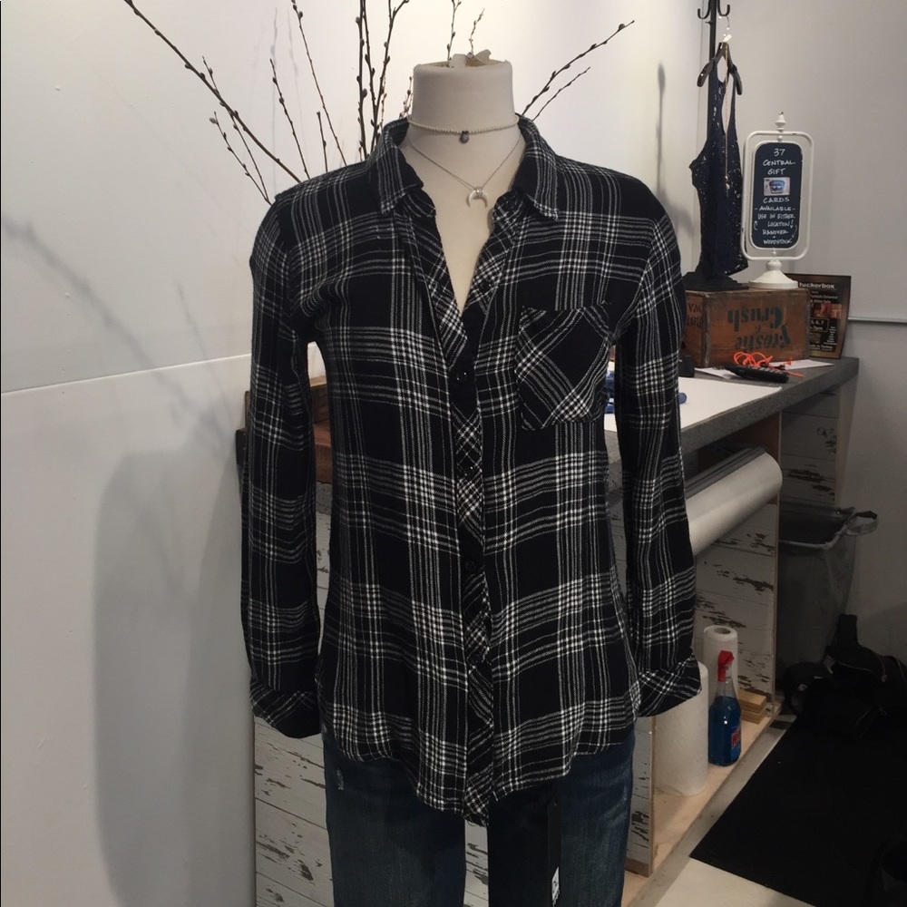 Rails Black and White Flannel
